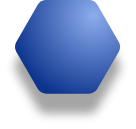 hexagonal blue icon